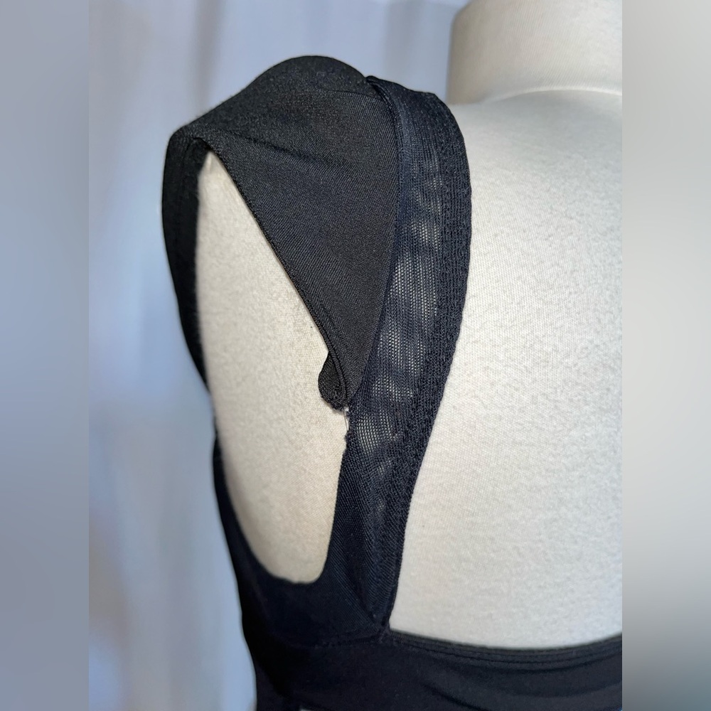 GUESS by Marciano Black Mesh Cutout Dress Open Back Bodycon Mini Medium - Picture 7 of 12
